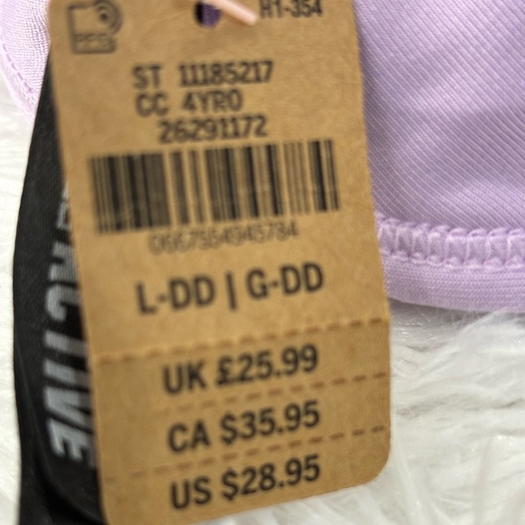 NWT Victoria’s Secret PINK Ultimate Strappy Back Sports Bra w/ Mesh - Purple - Picture 7 of 7